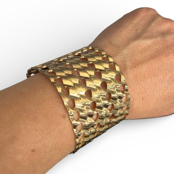 Elegant Gold Tined Women’s Cuff Bracelet - Picture 3 of 4